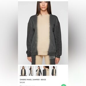 Maniere De Voir Two-Tone Black and Cream Sweater